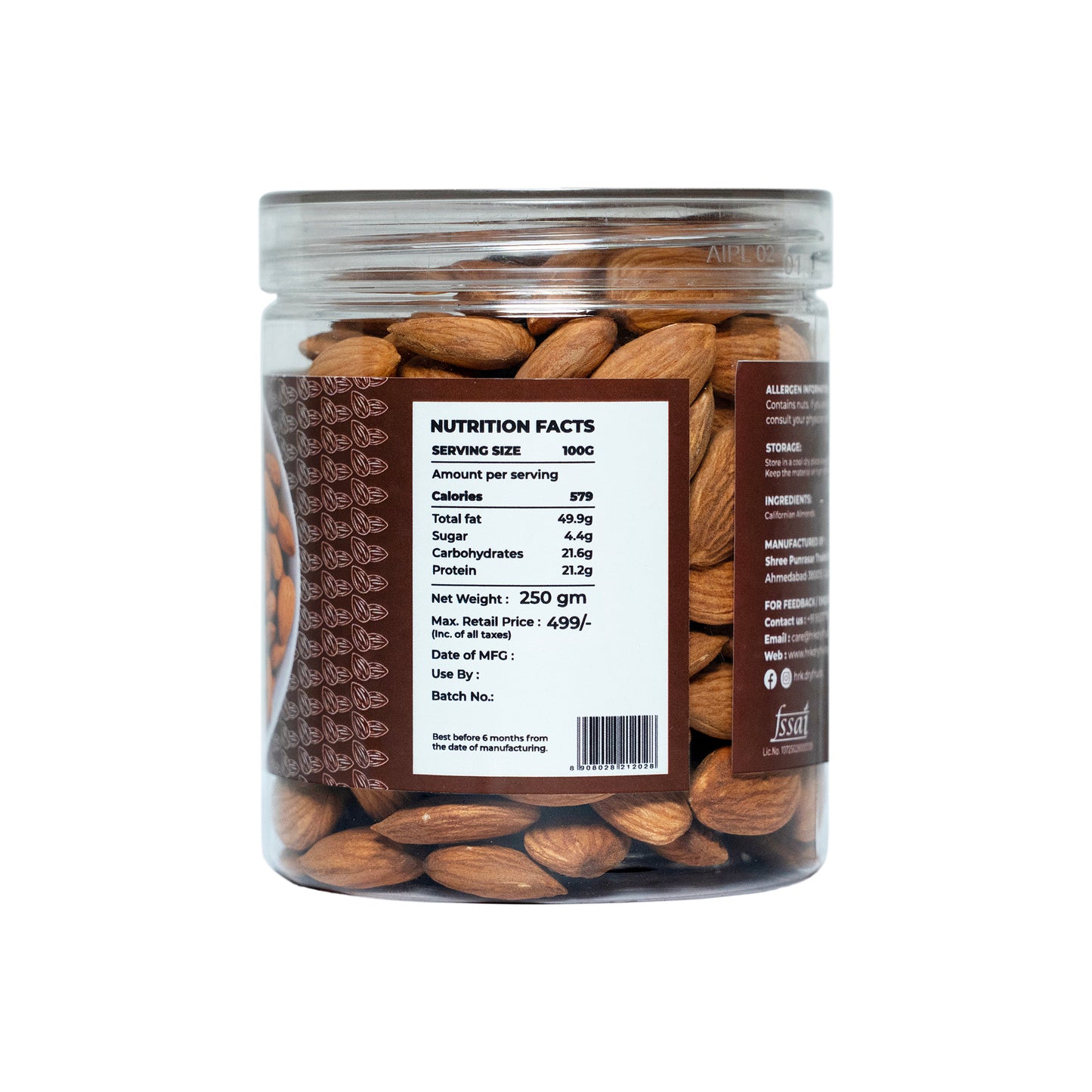 🥇 HRK Signature Californian Almonds – 300g
